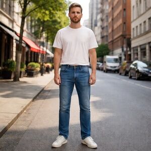 Love Moschino Jeans Straight leg Light wash Men's 32x32 Made in Italy